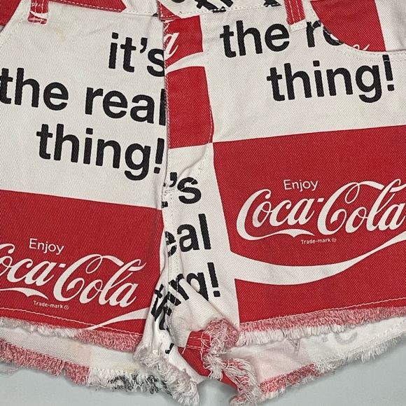 Coca-Cola Denim Cut-Off Short Shorts Size S - Picture 3 of 9